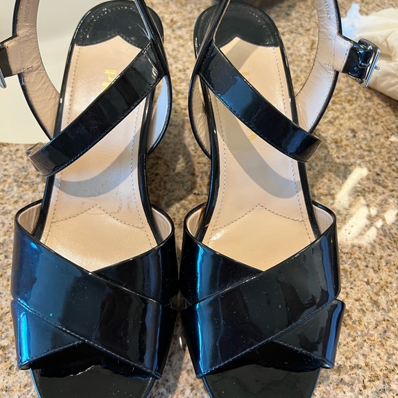 Prada Glossy Black Women's Sandals - Picture 3 of 6